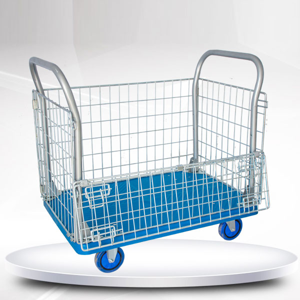 手推車-藍色圍欄手推車